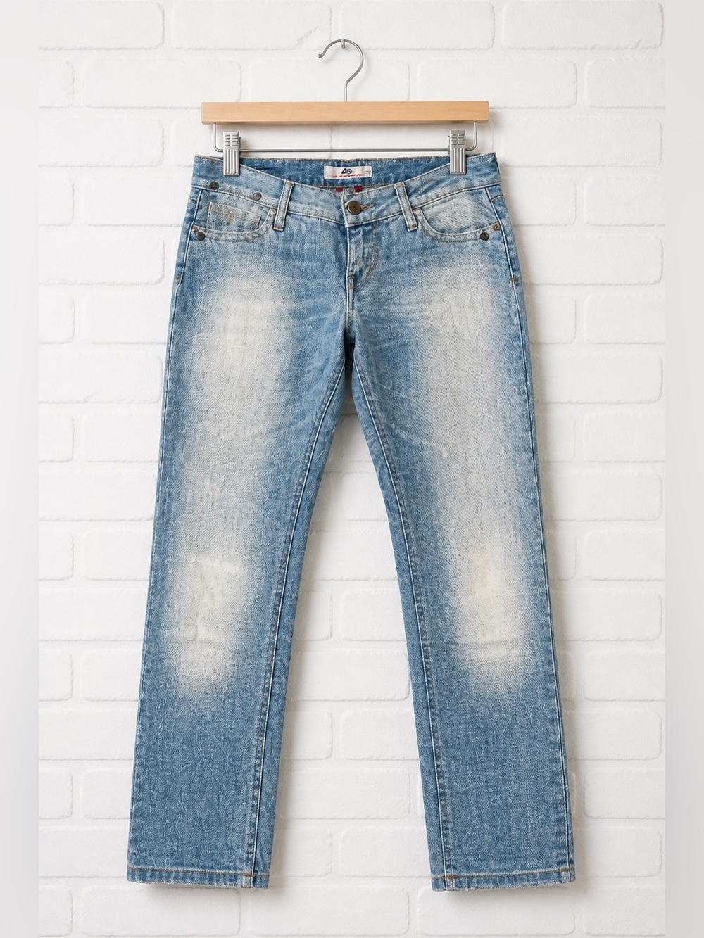 Fornarma authentic Y2K Low Rise Light Blue Denim Jeans early 2000s Cotton